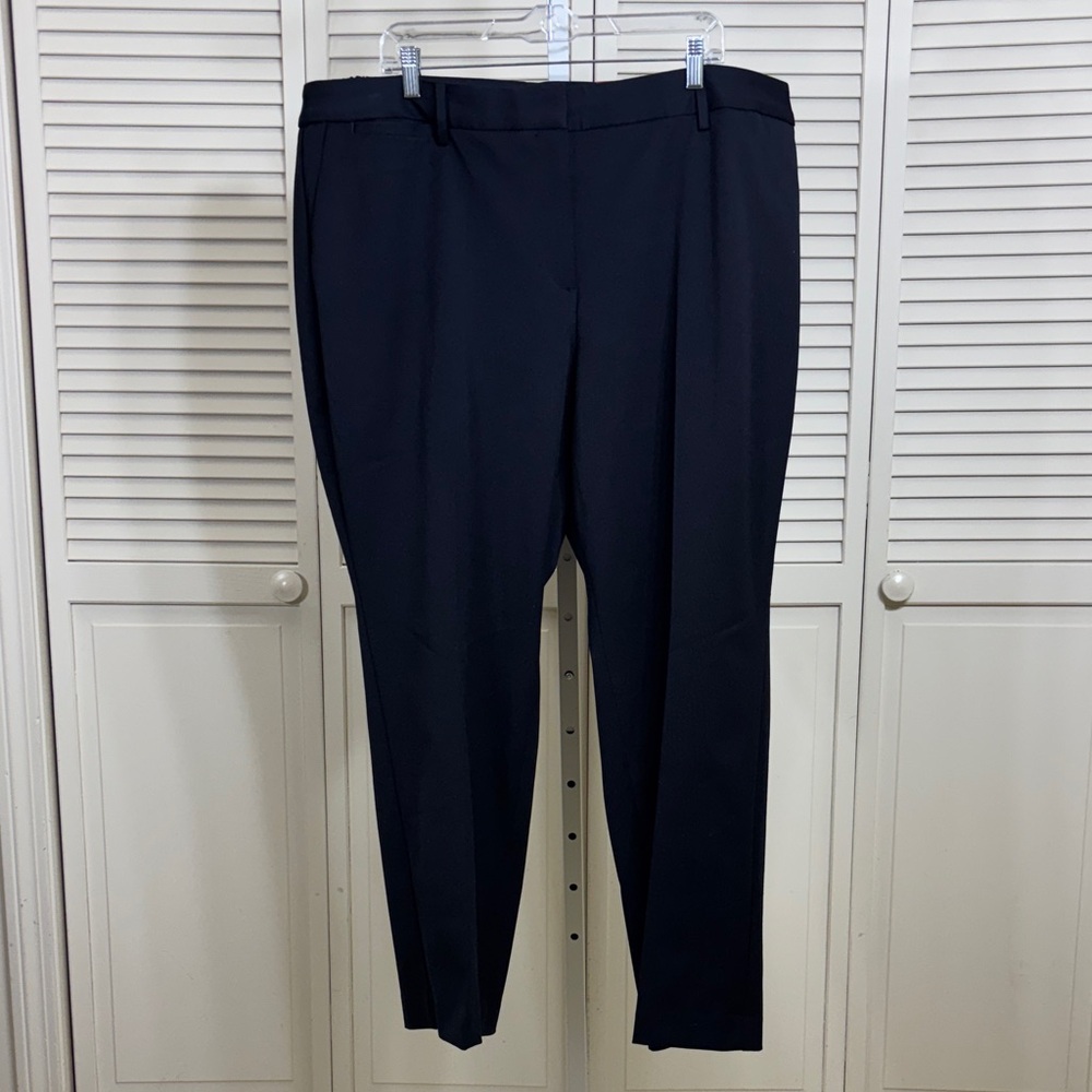 NWT Talbots Classic Black Barely Boot Full Length Trouser Pants Size 22W Petite